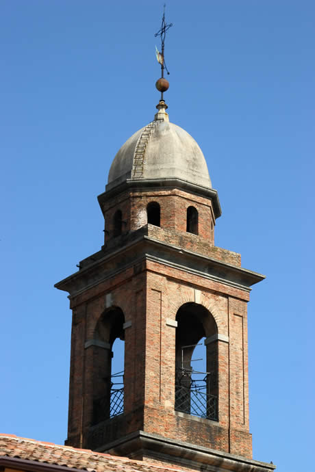 Ancient bell tower in rimini photo